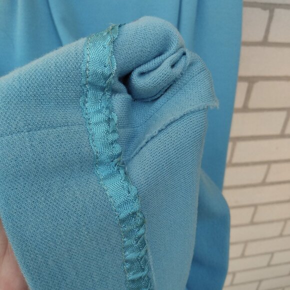 Vintage 60s Dress 36" Bust 28.5" Waist Blue Knit Fashion Wear Toronto - Picture 8 of 16